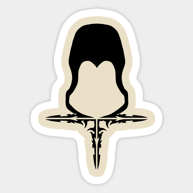 Hooded Assassin Black Edition Sticker by LeBeast